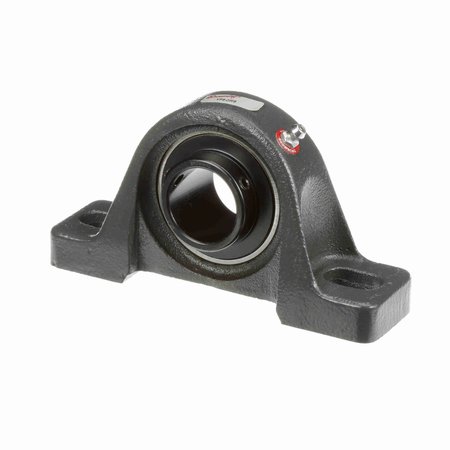 BROWNING Mounted Cast Iron Two Bolt Pillow Block Ball Bearing - 52100 Steel, Blk Oxided Inner - Setscrew Lock VPS-220S